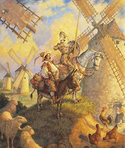 DON QUIXOTE - SCOTT GUSTAFSON: Don Quixote - Scott Gustafson - Hand Signed - Limited Edition Print - Image Size: 19"w X 22 1/2"h. Edition Size:950 - Renowned for his paintings inspired from children’s literature, Gustafson turns 