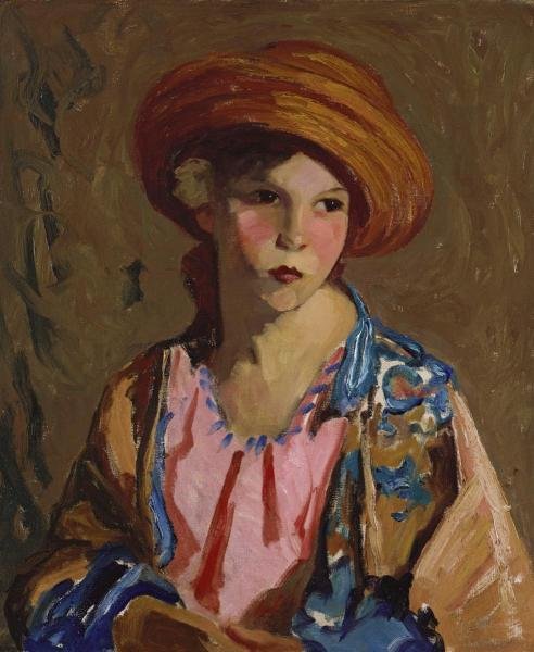 ROBERT HENRI - MILDRED-O-HAT: Robert Henri - Mildred-o-hat - 36 1/8 X 44 In. - This Giclée Print Is Gallery Stretched And Ready To Hang Or Lean Against A Wall, Or Display On An Easel. - A Giclée Print Is The Highest Quality Prin