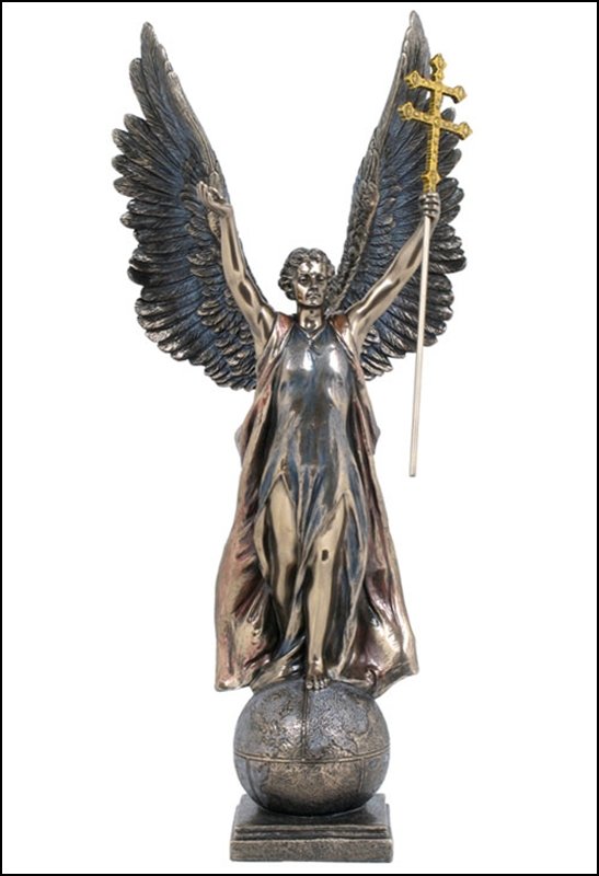 ST. GABRIEL - BRONZE: St. Gabriel - Material - Cold Cast Bronze - Size - 15
