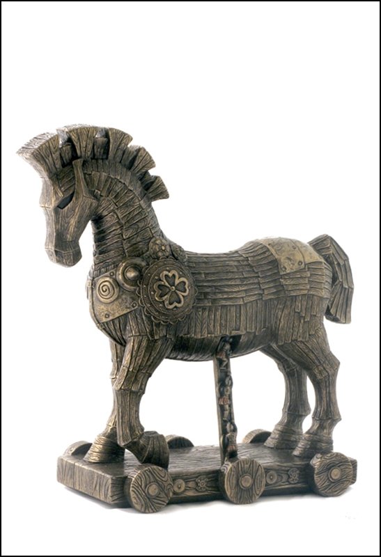 THE TROJAN HORSE - BRONZE: The Trojan Horse - Material - Cold Cast Bronze - Size - 10 3/4