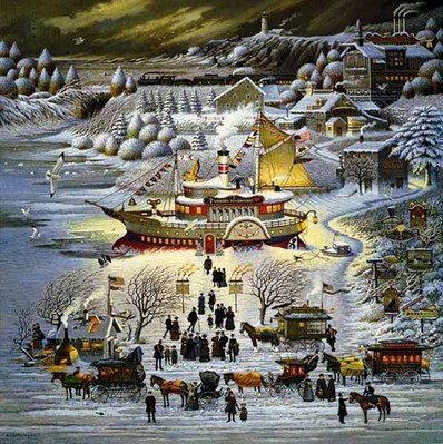 CHARLES WYSOCKI __TOYING WITH DINNER, CANVAS: Toying With Dinner, Canvas - Toying With Dinner, Canvas 22x22 By Charles Wysocki Limited Edition Canvas