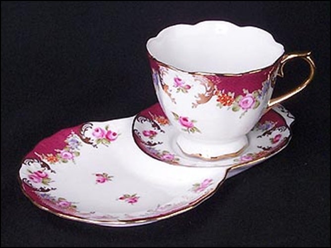 PINK TEA AND CRUMPET SET - DIMENSIONS: 3.00H 8.00W: PINK TEA AND CRUMPET SET - DIMENSIONS: 3.00H 8.00W 5.00D