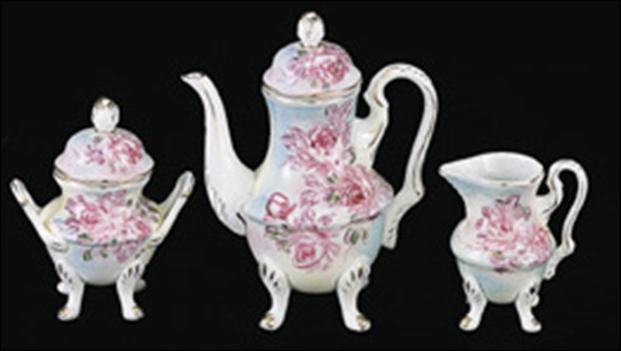 CHANTILLY ROSE TEA SERVICE - DIMENSIONS: 9.00H .00W: CHANTILLY ROSE TEA SERVICE - DIMENSIONS: 9.00H .00W .00D