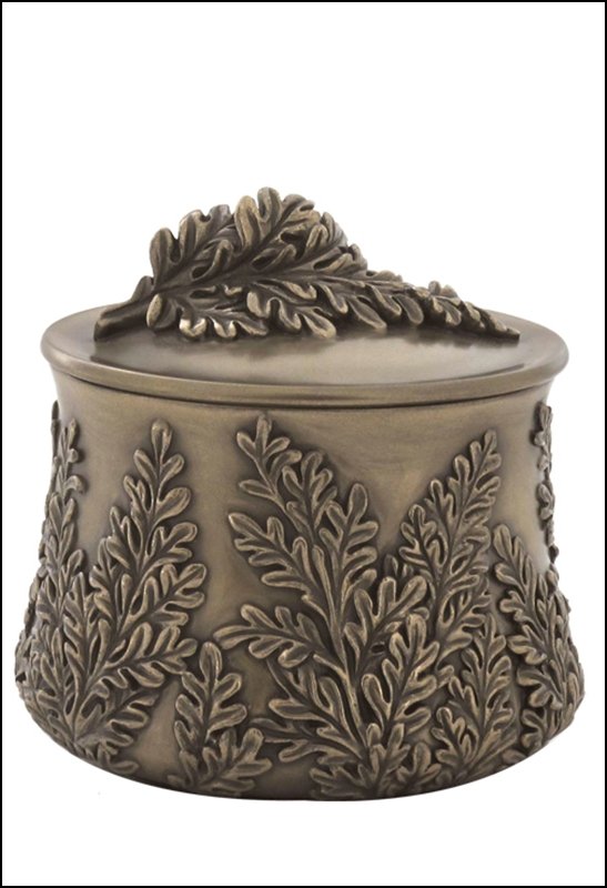 ERODIUM CHRYSANTHUM TRINKET BOX - BRONZE: Erodium Chrysanthum Trinket Box - Material - Cold Cast Bronze - Size - 3 7/8