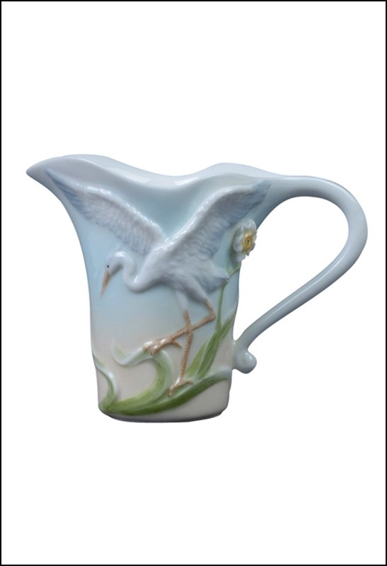 EGRET MILK JAR: Egret Milk Jar - Material - Fine Porcelain - Size - (l) 4 3/4