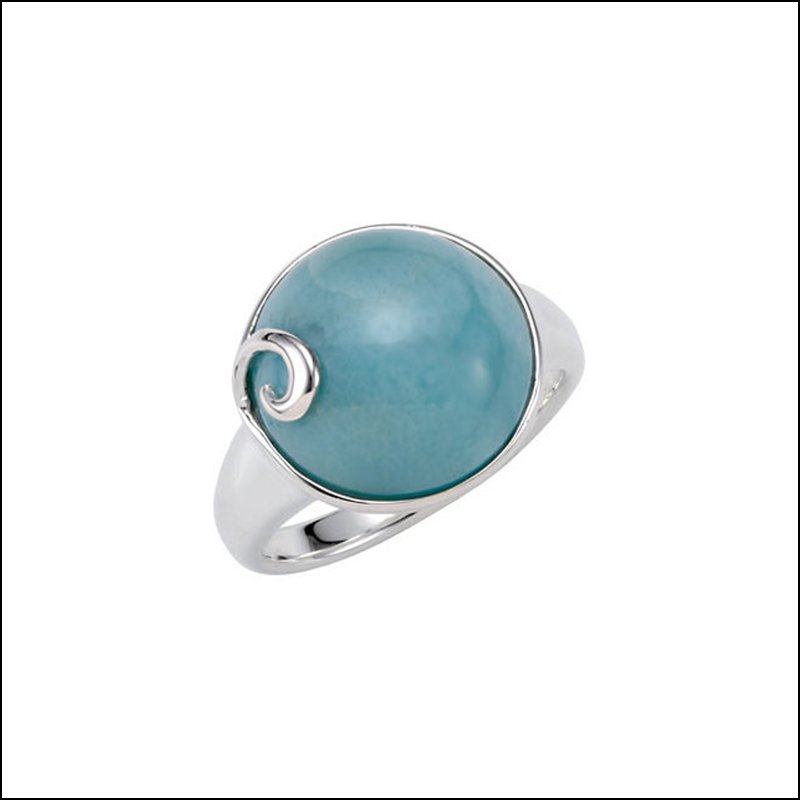 GENUINE LARIMAR RING: GENUINE LARIMAR RING - Ster / Size 10.00/14.00X14.00 Mm / P / Genuine Larimar Ring - Weight: 3.56DWT - GramWeight: 5.54 - Ring Size: 10 - We Have Other Sizes