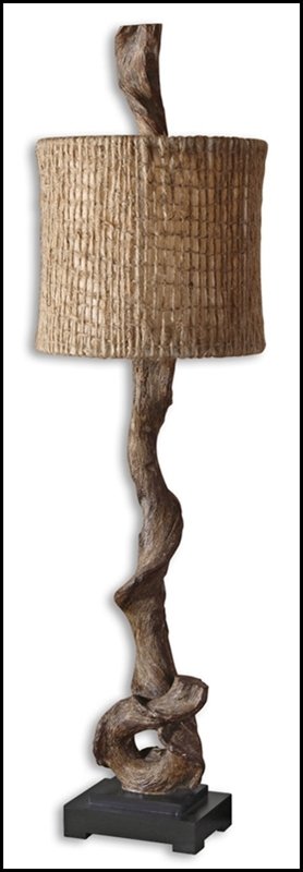 DRIFTWOOD BUFFET LAMP: Driftwood Buffet Lamp - Voltage: 110 - Material: Resin & Metal - Overall Depth: 11 Inches - Overall Width: 11 Inches - Overall Height: 40.125 Inches - Weight: 16 Lbs. - Description: Weathered Driftwoo