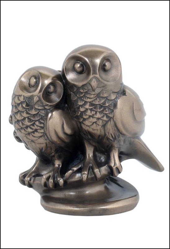 OWLS - BRONZE: Owls - Material - Cold Cast Bronze - Size - 3