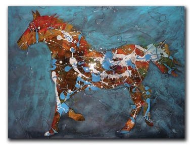 JEFF BOUTIN__SPECKLED PONY: Speckled Pony - Speckled Pony, Giclee Canvas Speckled Pony Is A Contemporary Horse Canvas Giclee By Jeff Boutin. ¥ This 9x12 Canvas Is Gallery Wrapped Ð Giclee On Canvas The Canvas Actually Wraps Ar