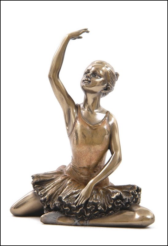 BALLERINA - BRONZE: Ballerina-warmingup - Material - Cold Cast Bronze - Size - 5 1/8