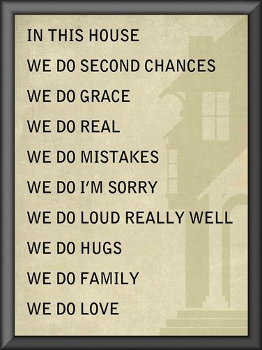 IN THIS HOUSE -" RULES" PLAQUE: In This House -" Rules" Plaque - In This House -" Rules" Plaque