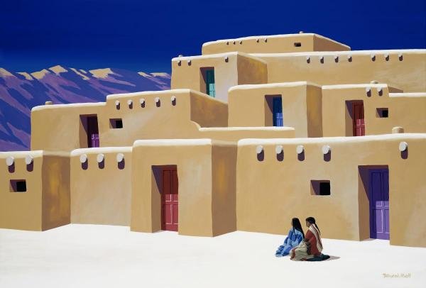 DEBORAH HIATT - SACRED MOUNTAIN: Deborah Hiatt - Sacred Mountain - 30 X 20 In. - This Giclée Print Is Gallery Stretched And Ready To Hang Or Lean Against A Wall, Or Display On An Easel. - A Giclée Print Is The Highest Quality Print