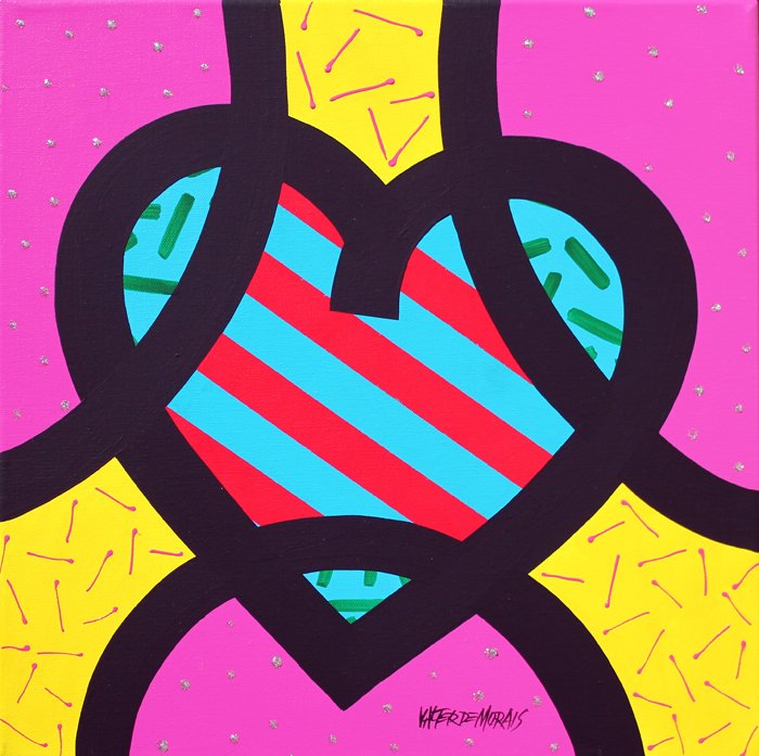ORIGINAL VALTER MORAIS-RESTLESS HEART: Artist: Valter Morais . Title: Restless Heart. Brief Description: Original Acrylic On Canvas Hand Signed By The Artist Museum Gallery Wrapped. Size (in Inches): 16 X 16. Certificate: Yes. Framed: No