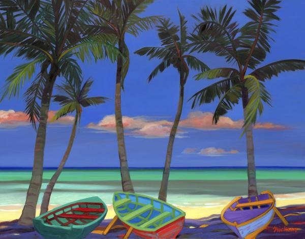 SHARI ERICKSON - TRIO: Shari Erickson - Trio - 24 X 20 In. - This Giclée Print Is Gallery Stretched And Ready To Hang Or Lean Against A Wall, Or Display On An Easel. - A Giclée Print Is The Highest Quality Print Available