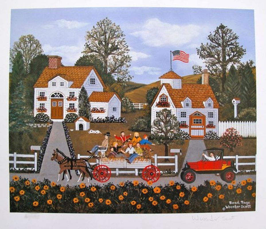 JANE WOOSTER SCOTT ROAD RAGE HAND SIGNED LIMITED ED.: This Is A Jane Wooster Scott Limited Edition Hand Signed Lithograph Titled "road Rage". This Piece Is Pencil Hand Signed By Jane Wooster Scott. Fully Guaranteed Authentic! This Piece Is Numbered From