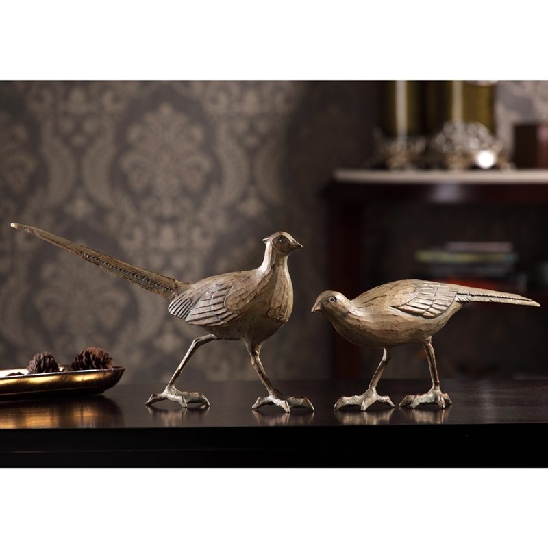 PAIR OF BIRDS: Pair of Birds - Weight: 5.50 Lbs - Size: 8.25"H 6"H - Material: CAST IRON