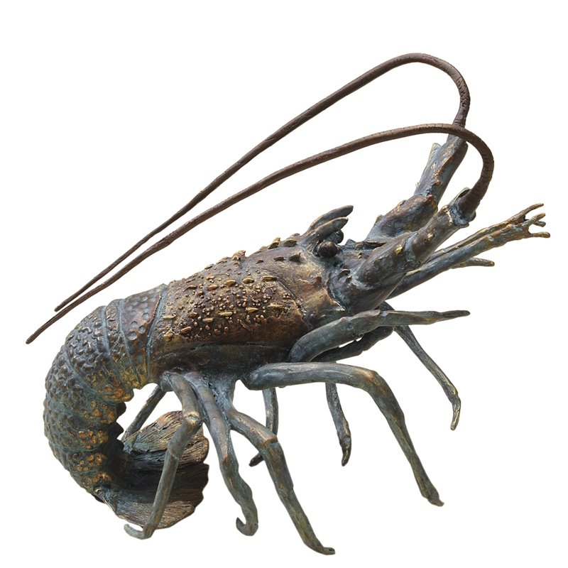 NIGHT WALKER FLORIDA LOBSTER: Night Walker Florida Lobster - Weight: 4.00 Lbs - Size: 8"H 9.5"W 7.5"D - Material: Brass