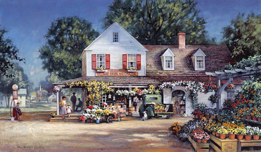 JOSEPH´S CORNER - PAUL LANDRY: Joseph´s Corner - Paul Landry - Hand Signed - Limited Edition Canvas - Image Size: 33 3/8"w X 19 7/8"h. Edition Size:350 - How do you get to a place called "Joseph's Corner?" Well, just stay on the r