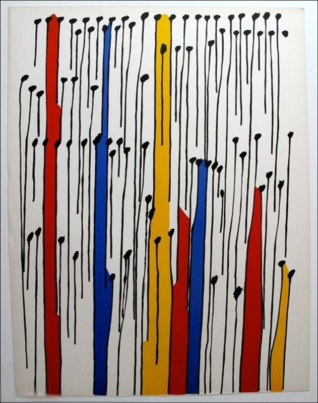 ALEXANDER CALDER MAGIC WINDS 1972 LITHOGRAPH: This Is A Lithograph Titled "magic Aeolian" By Alexander Calder. Beautiful Art Piece On Extra Thick Paper With Gorgeous Vibrant Colors. Sheet Measures 25.5" X 19.5". Published In 1972 By Xxe In Paris,