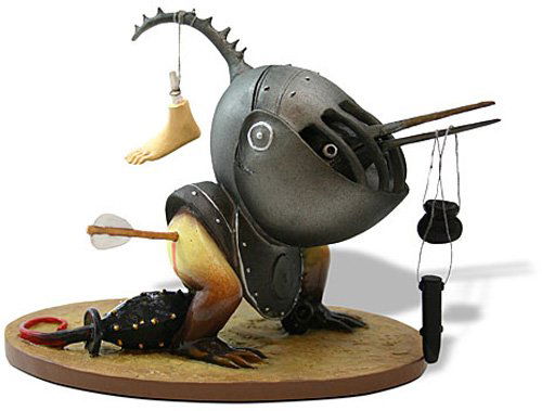 HELMETED BIRD MONSTER BY HIERONYMUS BOSCH FROM GARDEN: Helmeted Bird Monster By Hieronymus Bosch From Garden Of Earthly Delights - Size: 3.25 In. X 4.75 In. X 2.5 In. Item Type: Statue Material: Resin With Hand-painted Color Details Weight (lbs): 0.2 Lbs