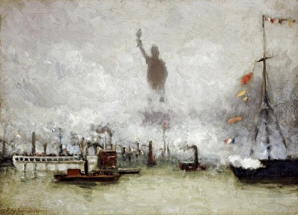 FRANCIS HOPKINSON SMITH - THE STATUE OF LIBERTY: Francis Hopkinson Smith - The Statue Of Liberty - 30 X 21 3/4 In. - This Giclée Print Is Gallery Stretched And Ready To Hang Or Lean Against A Wall, Or Display On An Easel. - A Giclée Print Is The H