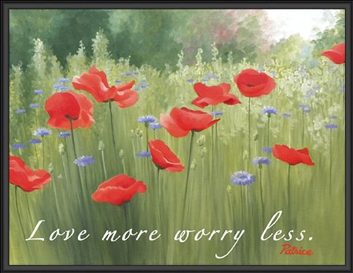 PROCOPIO__BACKYARD POPPIES: Backyard Poppies - Backyard Poppies By Procopio. This 9x12 Image Is Printed On A Wood Plaque. We Take The Fine Art Image And Print It Over A Wooden Frame. This Process Gives Your Image The Look Of A F