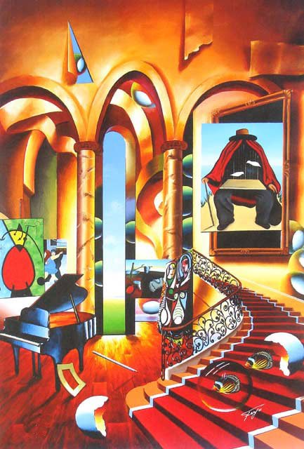 FERJO - CONCLAVE OF THE MASTERS: Artist: Ferjo. Title: Conclave of the Masters. Medium: . Image Size: 18" x 12".. __________Artist Biography: Fernando de Jesus Oliveira (known as Ferjo) was born in Bahia, Brazil in 1946.A master of p