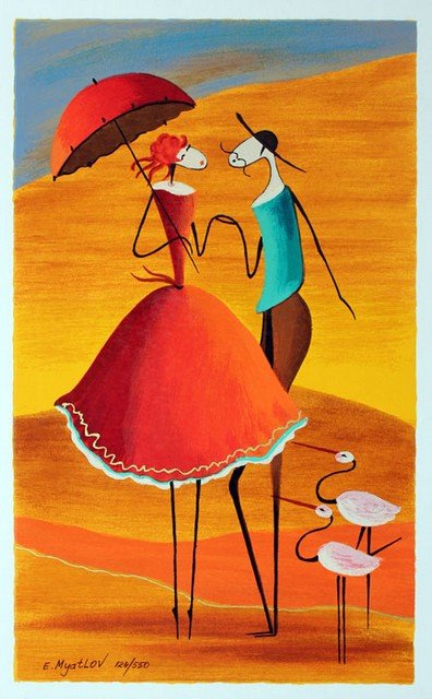 ESTHER MYATLOV - SERANADE: Artist: Esther Myatlov. Title: Seranade. Medium: . Image Size: 13" X 8". Paper Size: 13.75" X 8.75". Limited Edition Size: Pp75. __________artist Biography: Esther Myatlov’s Favorite Media Are Oil O