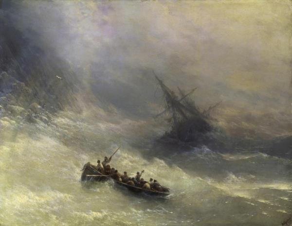IVAN AIVAZOVSKY - THE RAINBOW: Ivan Aivazovsky - The Rainbow - 30 X 23 1/4 In. - This Giclée Print Is Gallery Stretched And Ready To Hang Or Lean Against A Wall, Or Display On An Easel. - A Giclée Print Is The Highest Quality Pri