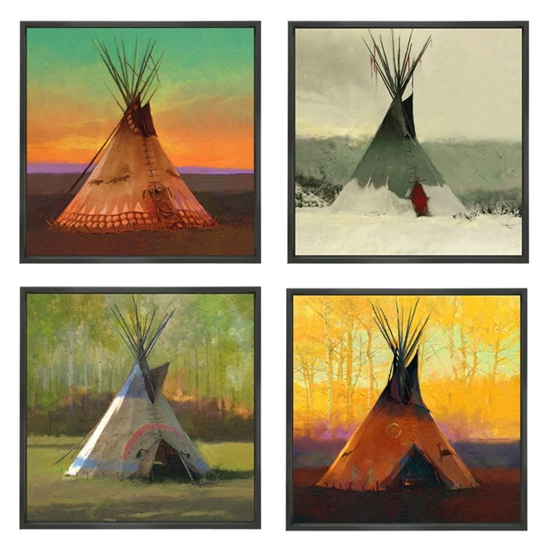 SAISONS SUITE OF 4 - R. TOM GILLEON: Saisons Suite Of 4 - R. Tom Gilleon - Hand Signed - Limited Edition Canvas - Image Size: 16"w X 16"h. Edition Size:75 - Is there anything better than owning a Fine Art Edition of one of Tom Gilleon’
