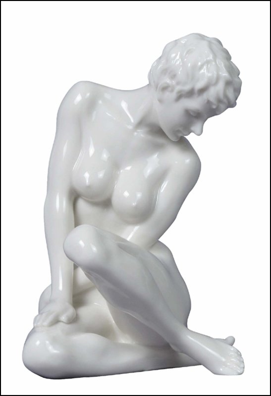 NUDE FEMALE: Nude Female - 30105 (glazed) - Material - Fine Porcelain - Size - (h) 5 1/8