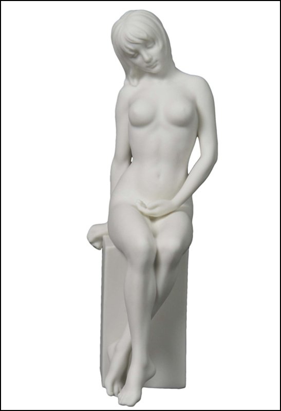 NUDE FEMALE: Nude Female - 30109(matt) - Material - Fine Porcelain - Size - (h) 7 7/8