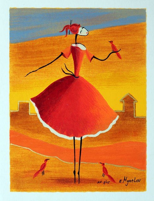 ESTHER MYATLOV - ESPECIALLY FOR YOU: Artist: Esther Myatlov. Title: Especially for You. Medium: . Image Size: 8" x 6". Paper Size: 8.75" x 6.75". Limited Edition Size: 550. __________Artist Biography: Esther Myatlov’s favorite media ar