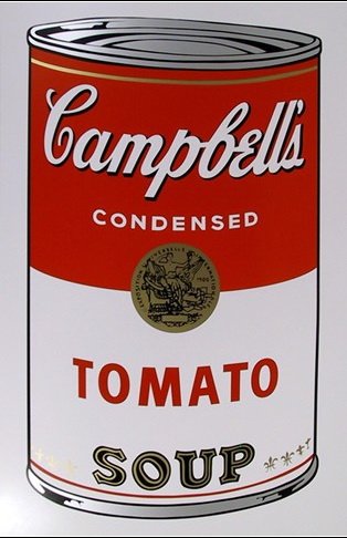 ANDY WARHOL SUNDAY B. MORNING TOMATO SOUP CAN: Campbell'S Tomato Soup Can Serigraph By Andy Warhol Sunday B Morning. Sunday B. Mornings Editions Serigraph That Is Stamped On The Verso In Blue Ink "Published By Sunday B Morning" – "Fill In Your O