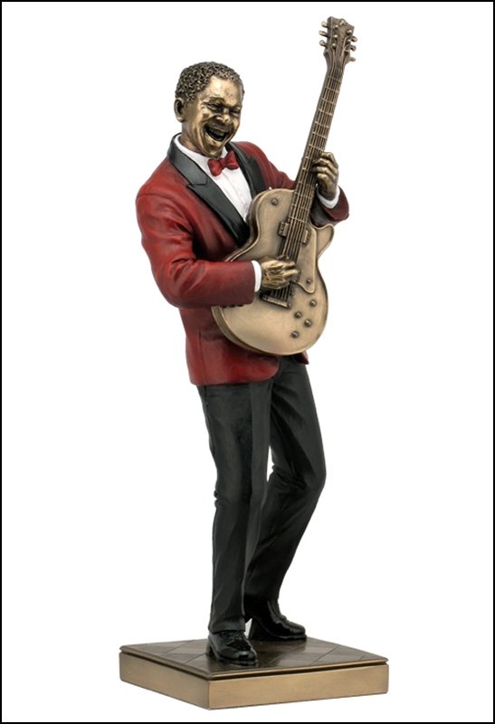 GUITAR PLAYER - COLD CAST BRONZE: Guitar Player - Material - Cold Cast Bronze - Size - 12 3/4