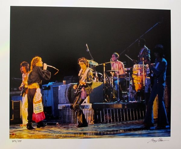 THE ROLLING STONES HAND SIGNED LIMITED EDITION: This Is A Limited Edition Photograph Of The Rolling Stones That Is Hand Signed By Renowned Celebrity Photographer Gregg Cobarr. Large Photograph On Fujifilm Paper. Photo Paper Size 20" X 24". Image Si