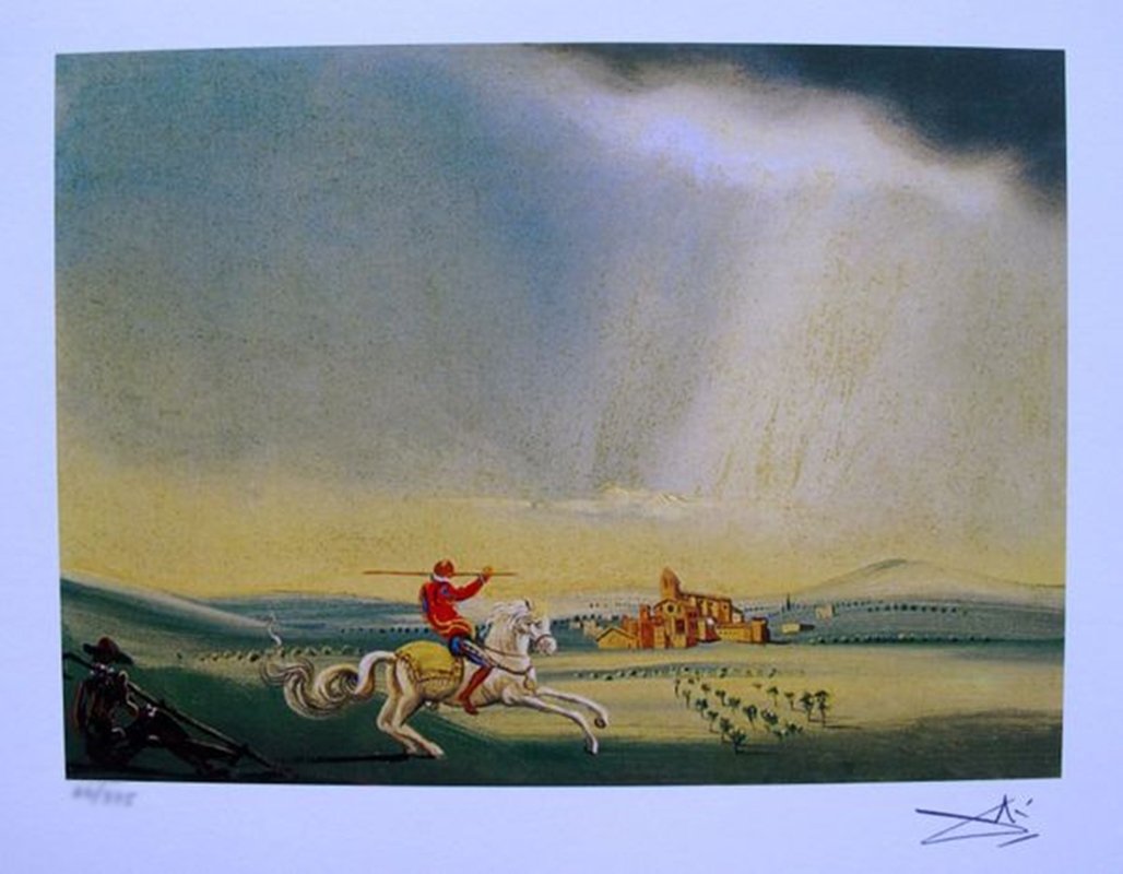 SALVADOR DALI SAINT GEORGE FACSIMILE SIGNED & NUMBERED: This Is A Limited Edition Giclee Titled "saint George" By Salvador Dali. This Piece Is Facsimile Signed On The Lower Right. Pencil Numbered From An Edition Of 375. Paper Measures 10.5" X 13". Image Me