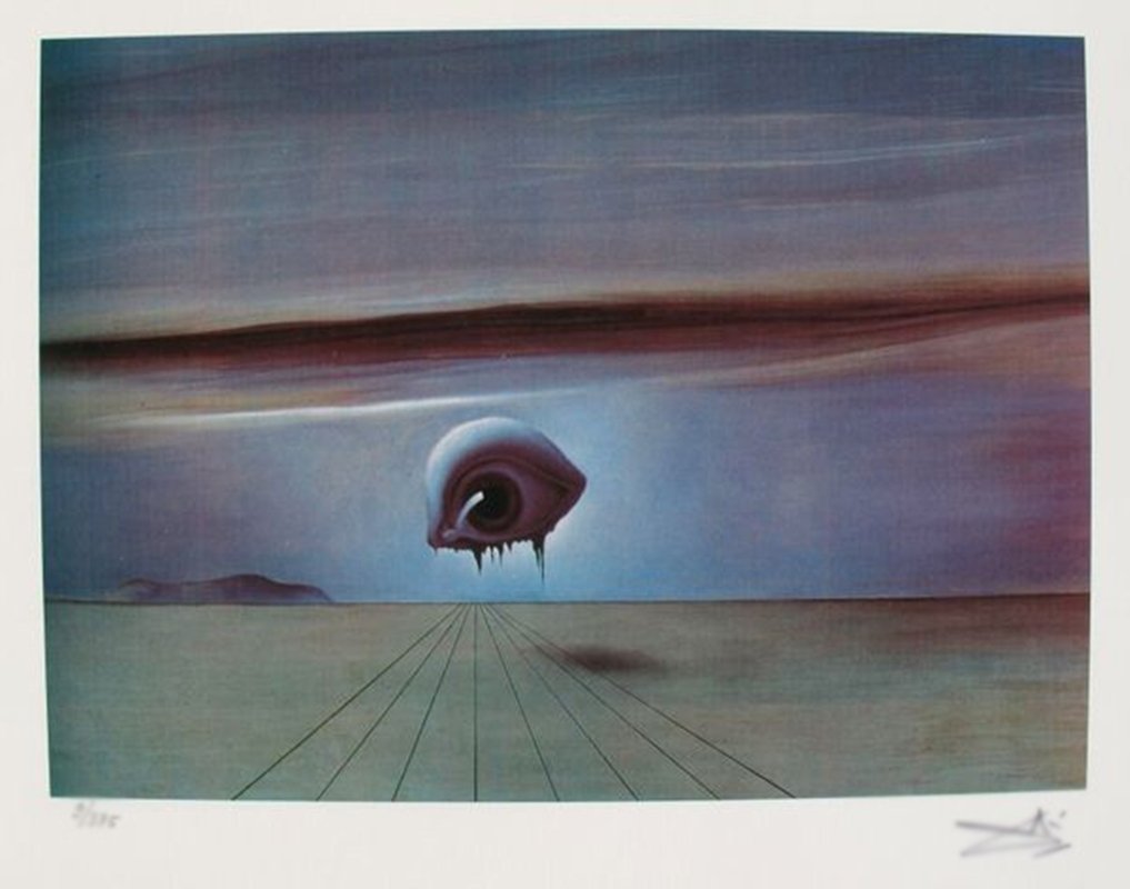 SALVADOR DALI THE EYE FACSIMILE SIGNED & NUMBERED: This Is A Limited Edition Giclee Titled "the Eye" By Salvador Dali. This Piece Is Facsimile Signed On The Lower Right. Pencil Numbered From An Edition Of 375. Paper Measures 11" X 14". Image Measures 