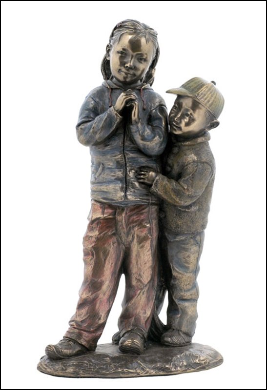 ORIENTAL YOUTH - COLD CAST BRONZE: Oriental Youth - New Year Wishes - Material - Cold Cast Bronze - Size - 6 1/2