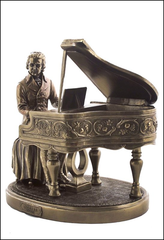 MOZART - COLD CAST BRONZE: Mozart - Material - Cold Cast Bronze - Size - 8 1/8