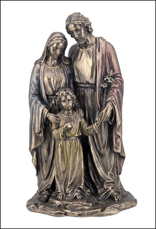 HOLY FAMILY - COLD CAST BRONZE: Holy Family - Material - Cold Cast Bronze - Size - 9 3/4