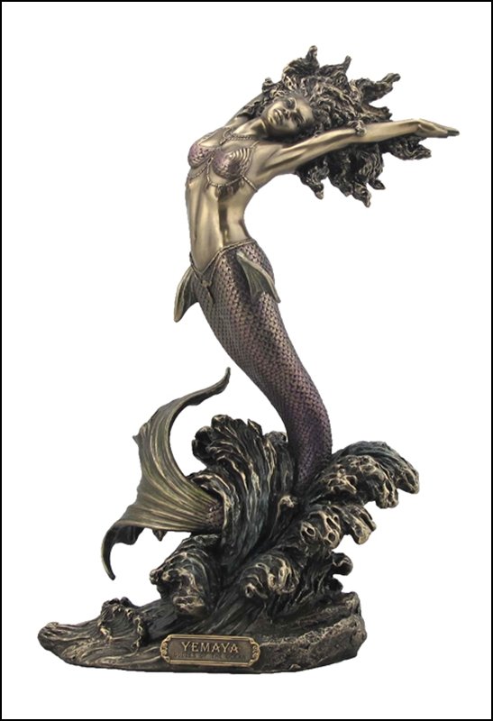 YEMAYA - COLD CAST BRONZE: Yemaya - Mother Of All And Goddess Of The Ocean - Material - Cold Cast Bronze - Size - 10 5/8