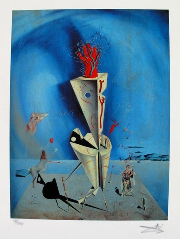 SALVADOR DALI APARATUS AT HAND FACSIMILE SIGNED &: This Is A Limited Edition Giclee Titled "aparatus At Hand" By Salvador Dali. This Piece Is Facsimile Signed On The Lower Right. Pencil Numbered From An Edition Of 375. Paper Measures 15" X 11". Image 