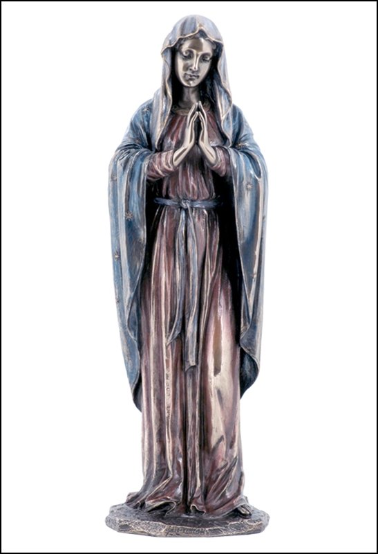 BLESSED VIRGIN MARY - COLD CAST BRONZE: Blessed Virgin Mary - Material - Cold Cast Bronze - Size - 11 3/4