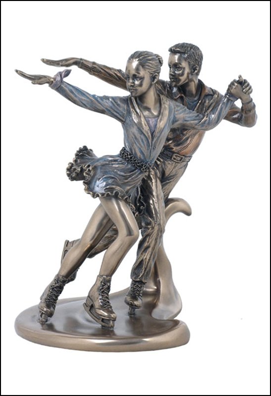 ICE DANCERS - COLD CAST BRONZE: Ice Dancers - Crossovers - Material - Cold Cast Bronze - Size - 7 1/8