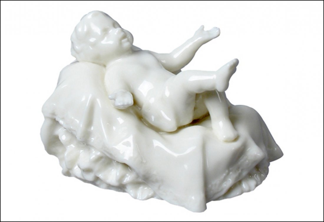 NATIVITY INFANT JESUS (WHITE): Nativity-infant Jesus (white) - Material - Fine Porcelain - Size - (l) 2 3/4