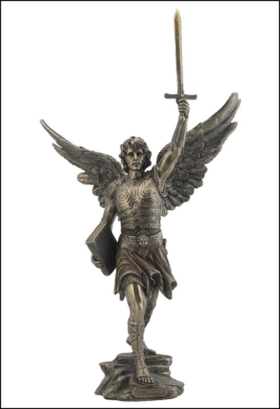 ARCHANGEL - COLD CAST BRONZE: Archangel - St. Raguel - Material - Cold Cast Bronze - Size - 16 1/2