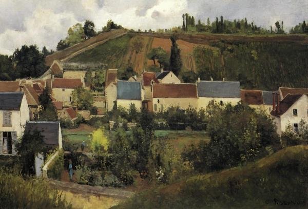 CAMILLE PISSARRO - VIEW OF L'HERMITAGE JALAIS HILLS: Camille Pissarro - View Of L'hermitage Jalais Hills Pontoise 1867 - 16 X 10 7/8 In. - This Giclée Print Is Gallery Stretched And Ready To Hang Or Lean Against A Wall, Or Display On An Easel. - A Gicl