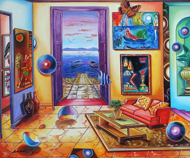 ORIGINAL ALEXANDER ASTAHOV-SEA DREAMS: Artist: Alexander Astahov. Title: Sea Dreams. Brief Description: Original Oil On Canvas Hand Signed By The Artist. Size (in Inches): 20 X 24. Certificate: Yes. Framed: No