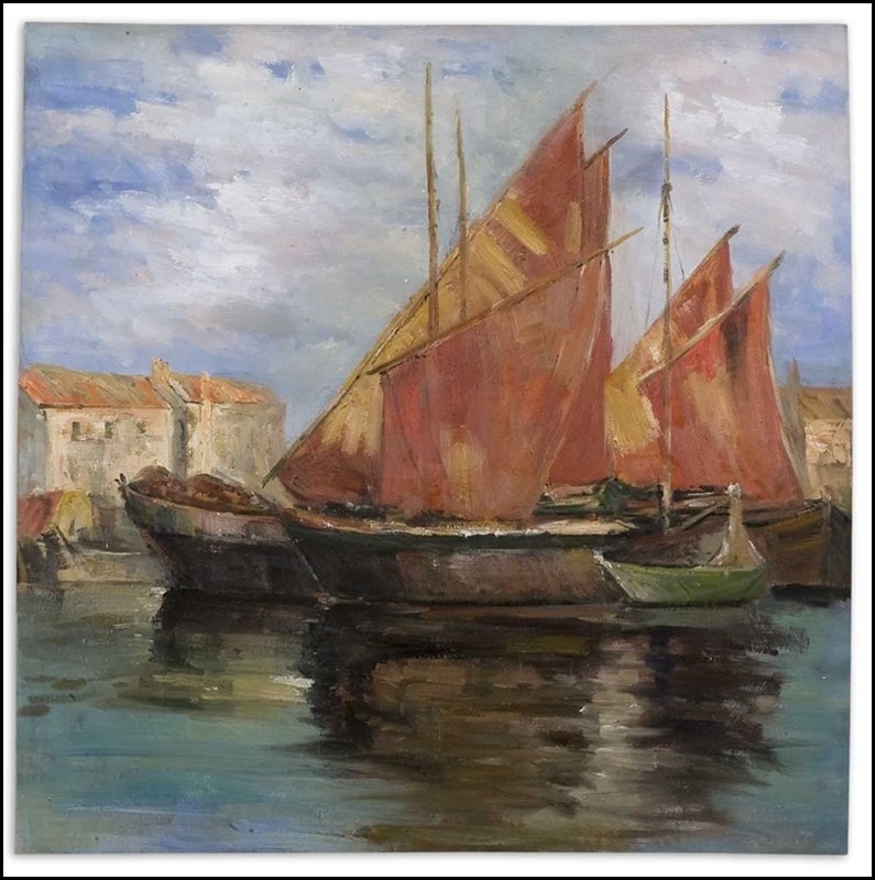 BRIGHT SAILING HAND PAINTED ART: Bright Sailing Hand Painted Art - Material: Wood & Canvas - Overall Depth: 2 Inches - Overall Width: 40 Inches - Overall Height: 40 Inches - Weight: 20 Lbs. - Description: This Hand Painted Oil On Can